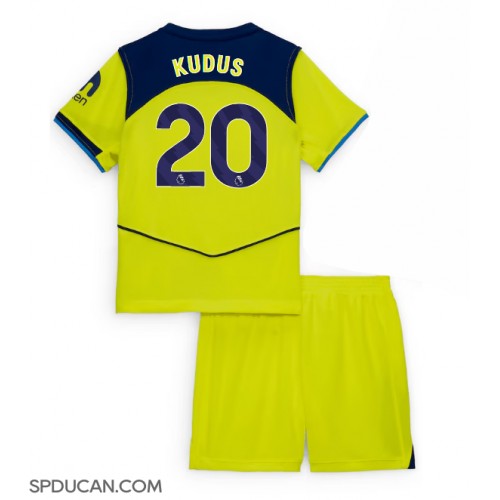 Dječji Nogometni Dres Tottenham Hotspur Mohammed Kudus #20 Rezervni 2025-26 Kratak Rukav (+ Kratke hlače)